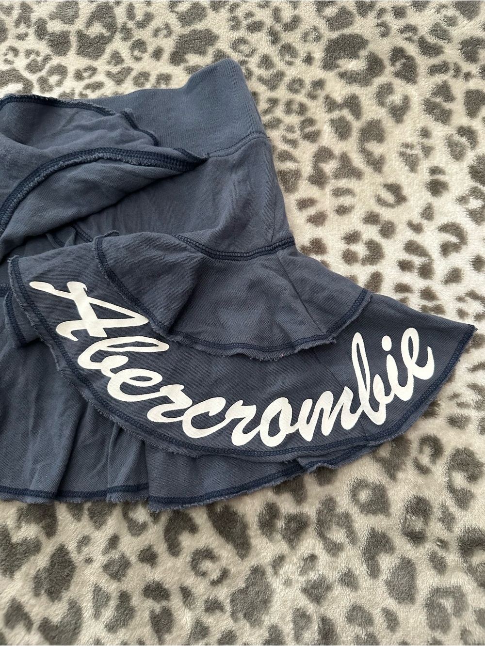 Abercrombie & Fitch Y2K Varsity Prep Tiered Mini Skirt Blue Size Small - Picture 9 of 17